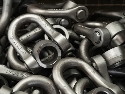 Almacén de cáncamos de elevación semiterminados y stock